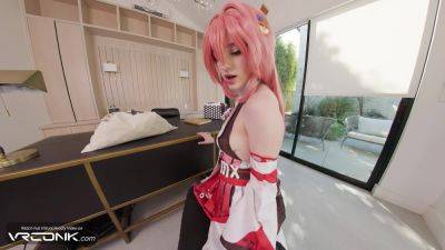 VR Conk Genshin Impact Yae Miko A sexy Teen Cosplay Parody PT3 With Melody Marks In HD Porn - txxx.com