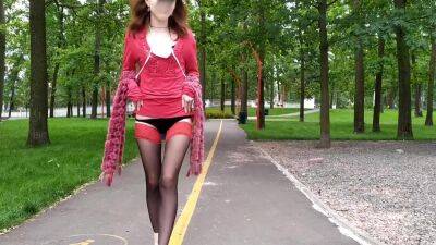 Sluty Teen Girl Walks In The Park In A Micro Dress Without Panties (upskirt, No Panties, Stockings) - upornia.com