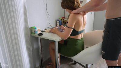 Fucked Young In Her Tight Pussy While She Was Getting Ready For Class - hclips.com