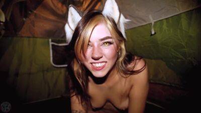 Slutty Teen Was Masturbating In The Tent, The Other Night - hclips.com