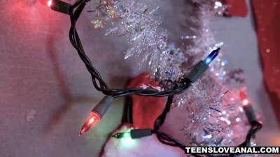 Tight teen ass fucked by a burglar during Christmas - sexu.com