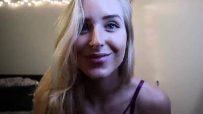 Blonde teen with huge breast masturbating on webcam - drtvid.com