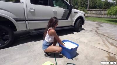 Really Teen Babe Is Ready To Wash Your Car And Polish Your Dick - upornia.com - Poland