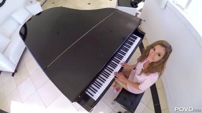 Teen Piano Player Gives A Very Slobber Blowjob To Her Tutor - Moka Mora - hclips.com