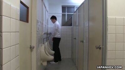 Japanese teen Sayaka Aishiro blowjob in toilet - sunporno.com - Japan