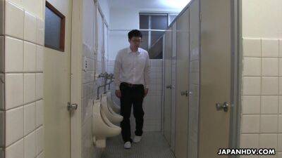 Japanese teen Sayaka Aishiro blowjob in toilet - sunporno.com - Japan