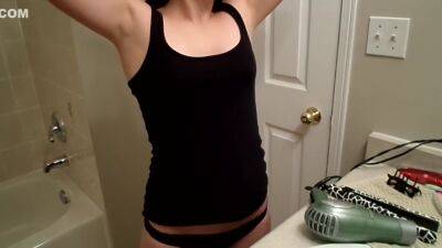 Teen Strips While Getting Ready For Daddy - hclips.com