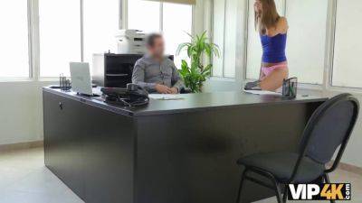Young Czech teen submits to cash for a hot POV fuck with manager in the office - sexu.com - Czech Republic