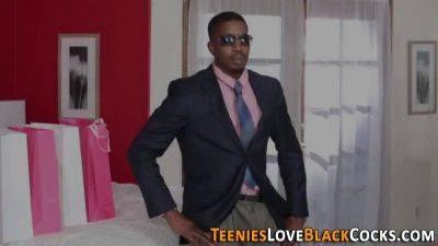 Big black cock creampied teen in lingerie - HD video - sexu.com