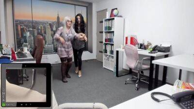 Kinky Secretary - And Her Teen Coworker Have Fun At Office Place When Boss Is Away - hotmovs.com