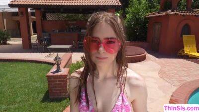 Gorgeous Teen Banged By Stepbro In Pool - upornia.com