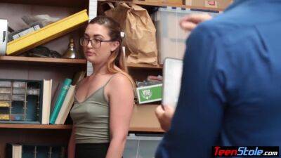 Kat - Monroe - Small Titted Teen Thief In Glasses Fucked By A Dirty Officer With Kat Monroe - hotmovs.com