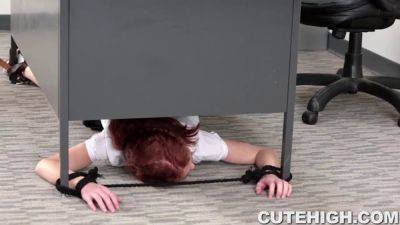 Petite teen Redhead gets her tight pussy pounded by her teacher in hot reality action - sexu.com