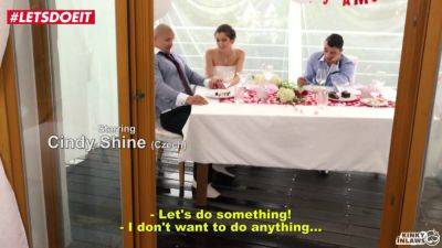 Cindy Shine - Stepson bangs his young bride at her wedding - sexu.com - Czech Republic