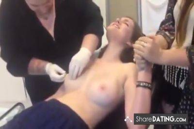 Young Girl Gets Nipples Pierced - hclips.com