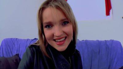 A Beautiful Blonde Teen From Germany Dildoing Her Muff In Pov - hotmovs.com - Germany