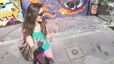 big tits petite teen paid cash to fuck stranger in public pov - hclips.com