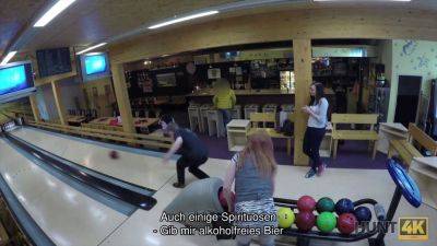 Naughty Bowling Teen licks money while being cuckolded in POV reality clip - sexu.com - Czech Republic