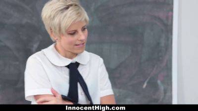Makenna Blue's Innocent High School Year: Hot Shy Teen Fucks Teacher with a Facial - sexu.com
