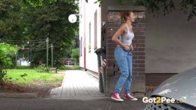 Watch this Czech teen desperate for a public pissing adventure! - sexu.com - Czech Republic