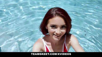 Lola Fae - Lola Fae's petite frame gets destroyed in pool by a skinny teen with a big ass - sexu.com