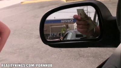 Hot blonde teen gets paid for sex at the gas station - POV realitykings - sexu.com