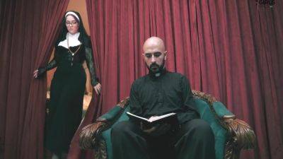 Nun Madalena Is A Virgin And Can Only Fuck Her Ass, The Priest Broke Into The Naughty Girl Hot - upornia.com