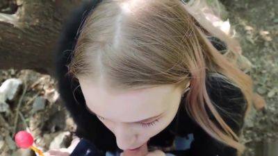 Beautiful Young Girl Gives Public Blowjob To Her Stepbrother And Swallows Cum - Pov Public - hotmovs.com