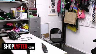 Jack Vegas And Bella Luna In Desperate Young Shoplifter Begs The Loss Prevention Officer For A Way Out - hclips.com