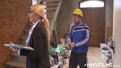 By A - Tatjana Young - Sexy Blonde Babe Gets Facialized By A Worker 11 Min - hotmovs.com - Germany