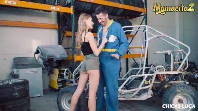 Tiffany Tatum - Sexy Hungarian Teen 18+ Gets Her Tight Pussy Fucked Hard By Horny Mechanic With Tiffany Tatum - hotmovs.com - Hungary