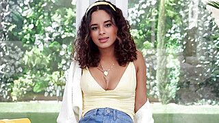 Fantastic busty Latina teen meets big dick on casting - ah-me.com