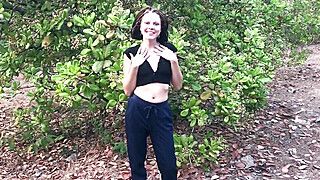 Outdoor footjob with Jenny Young. Much cum - ah-me.com