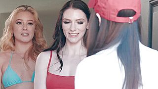 My straight teen gf never licked a pussy - ah-me.com