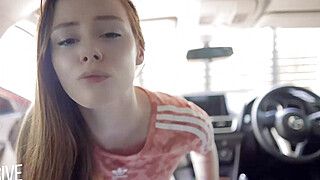 Dirty teen seduces stranger for car sex. Public arinafox. - ah-me.com