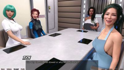 Curvy green-haired mistress initiates her young apprentice in a futuristic anime world - yesvids.com