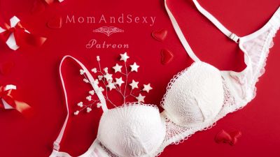 Voluptuous MILF teases in red lace lingerie with garters and stockings - yesvids.com