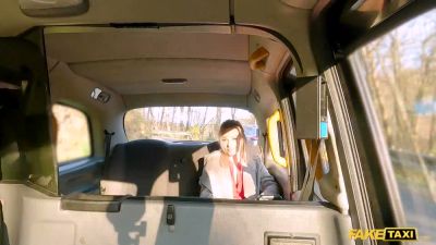 Red Lingerie - Blonde in red lingerie rides him in a car with sunlight through the windows - yesvids.com