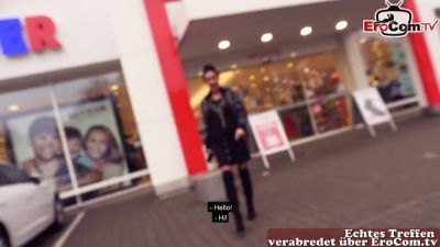 Mature gothic woman meets her German date in a rain-soaked car for a steamy encounter - yesvids.com - Germany